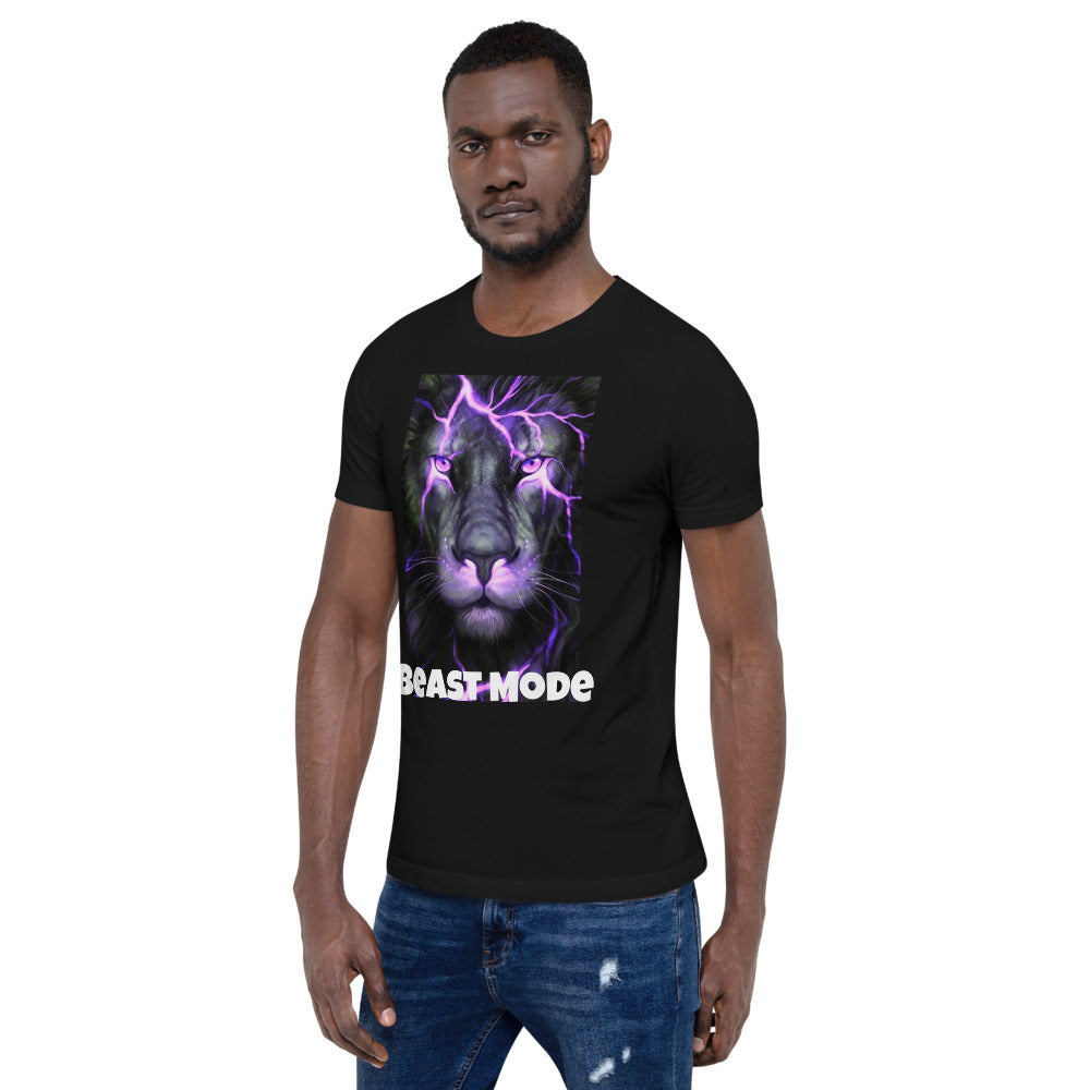 Purple Beast Mode customizable personalize Short Sleeve Unisex T