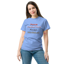 Load image into Gallery viewer, Focus Follow Through Finish ididitgear Unisex classic tee