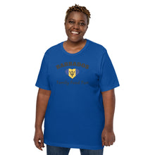 Load image into Gallery viewer, Barbados Heart flag family food fun Unisex t-shirt