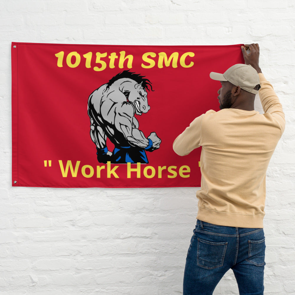 1015th SMC Red Work Horse Flag