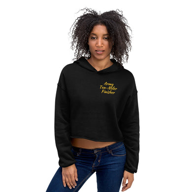 Army Ten-Miler Finisher Women (you date or add text) Crop Hoodie