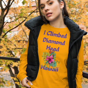 Climb Diamond Head Hawaii Long Sleeve Tee