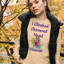 Load image into Gallery viewer, Climb Diamond Head Hawaii Long Sleeve Tee