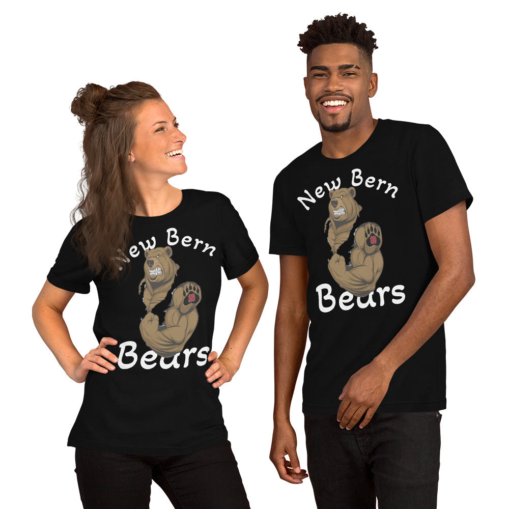 New Bern Bears Muscle Bear #2 Customizable Black Short-Sleeve Unisex T-Shirt