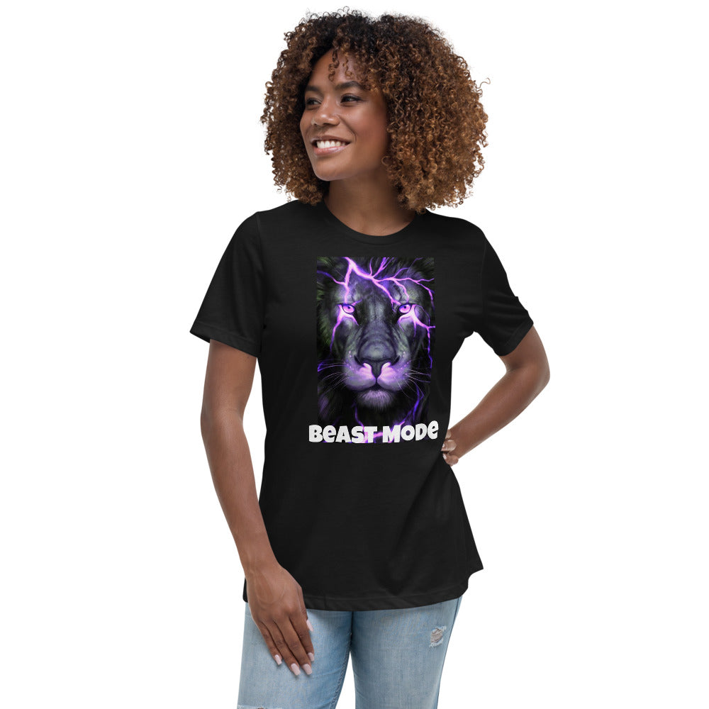Purple Beast Mode (customizable) Short-Sleeve Women's Relaxed T-Shirt